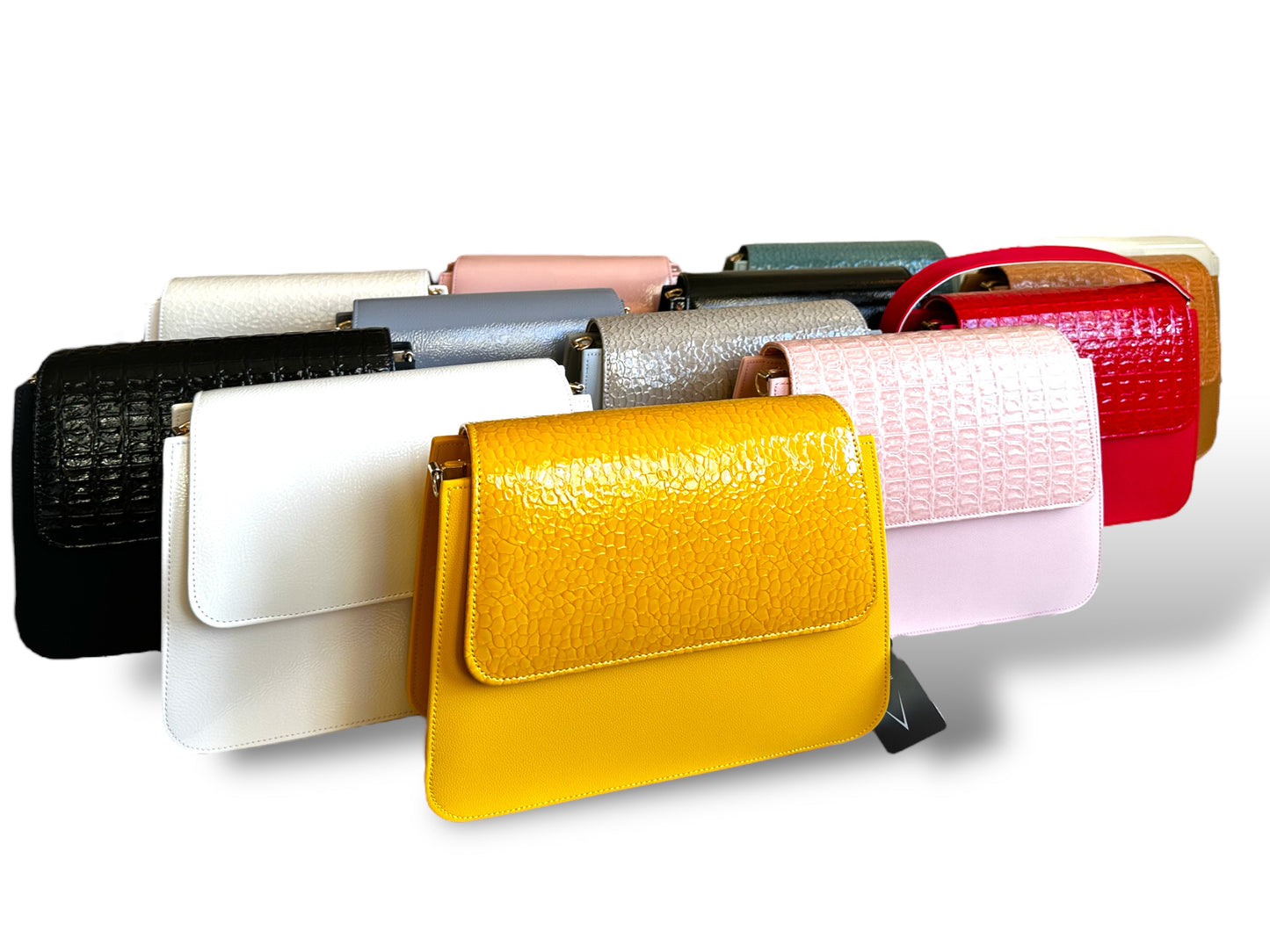 Textured Flap Accent Bag