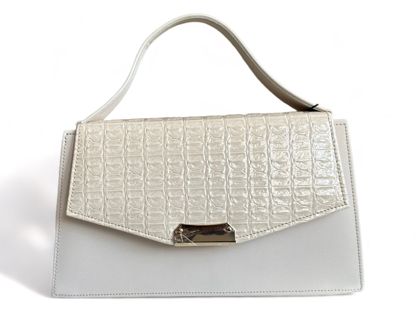 Croco Flap Handbag